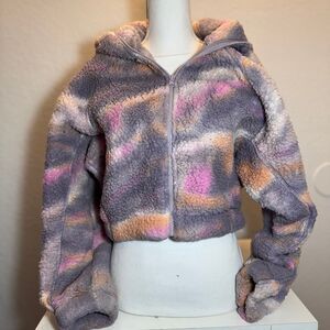 Colorful fuzzy jacket